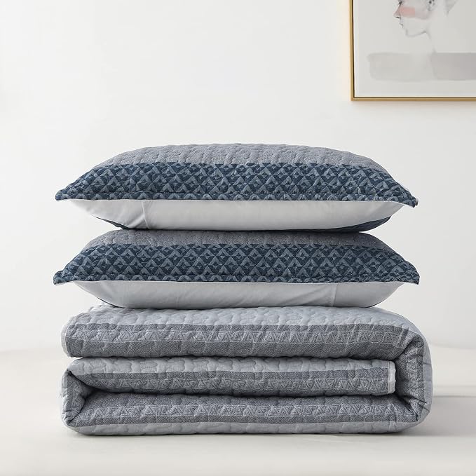 DURLENGEN Quilt Set Queen Size 3Pcs, Soft Microfiber Lightweight Bedspread - Image 8