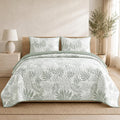 King Quilt Set-3 Pieces Soft Bedding Floral Reversible Coverlet | All Seasons by BLOOMHAVEN