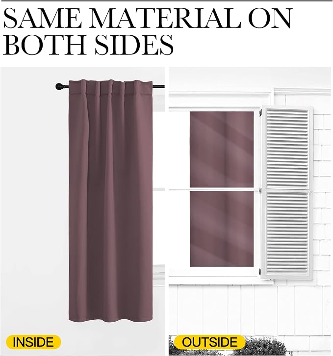 NICETOWN Bedroom Blackout Curtain Panels - Image 6