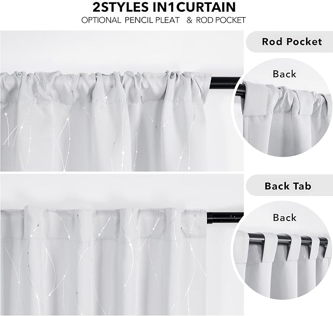 Deconovo Light Blocking White Curtains - Image 5