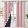 YoungsTex Light Pink 100% Blackout Curtains 72 Inch Length, Room Darkening by YoungsTex