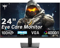 KTC 24 Inch FHD 1080P 100Hz Computer Monitor, VA Panel FreeSync PC Gaming Monitor, HDMI VGA Ports, HDR, 4000：1 Contrast, LowBlue Mode, Ergonomic Tilt Eye Care for Home Office