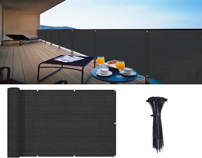 LOVE STORY 3' x 10' Balcony Privacy Screen Cover - Image 5