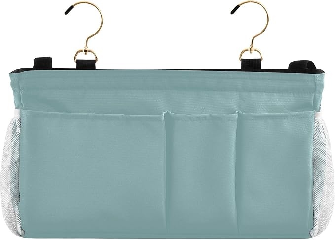DOMIKING Teal Bedside Caddy for Dorm Bed Recliner Armrest Organizer - Image 2