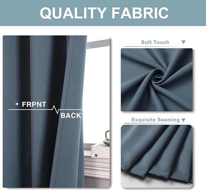 ChrisDowa Room Divider Curtains 84 Inches Long Sliding Door Curtain 1 Panel | - Image 4