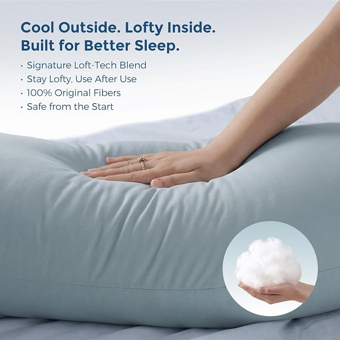 Momcozy J Shaped Pregnancy Pillow, Maternity Body Pillow - Image 5