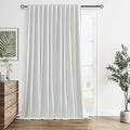 100% Blackout Extra Wide 100 Inch Linen Ceiling Curtains 96 Inches Long 8FT by Guken