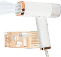 Travel Essentials : Steamer for Clothes - Home or Travel Steamer & Iron, White with Rose Gold Accents, 1000W Steam, Fast Heat Up, Removes Wrinkles in Seconds, a must-add to Travel Accessories