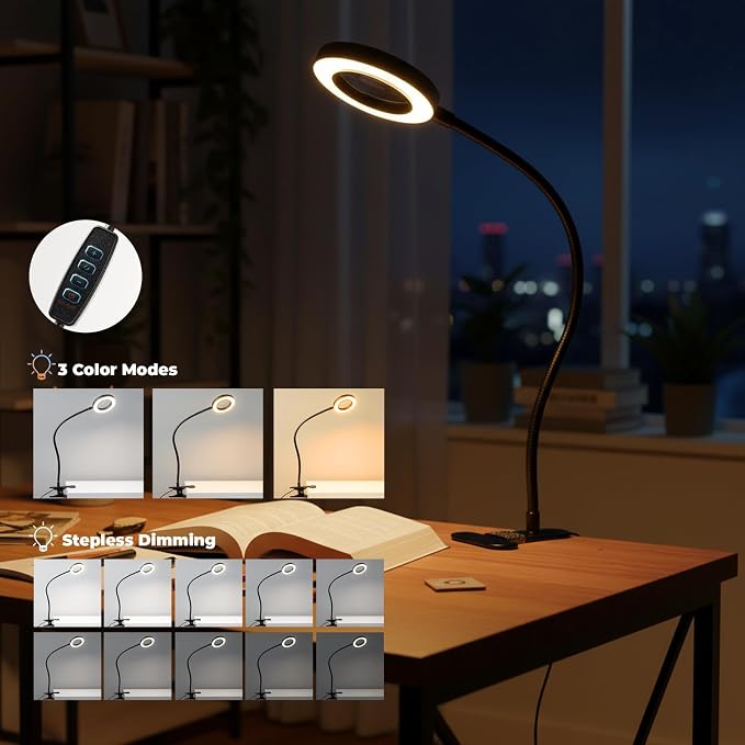LALISU Clip on Lamp, 5X Magnifying Glass - Image 5