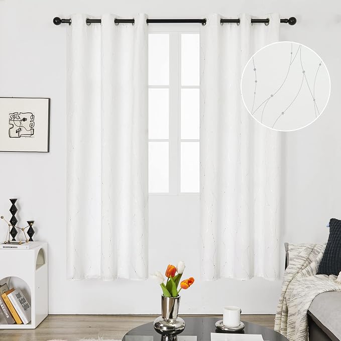 Deconovo Living Room Curtains 72 Inches Long, Thermal Insulated, Room Darkening - Image 2