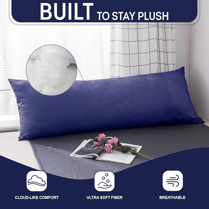 DOWNCOOL Large Body Pillow Insert- Breathable Full Body Pillow - Image 3