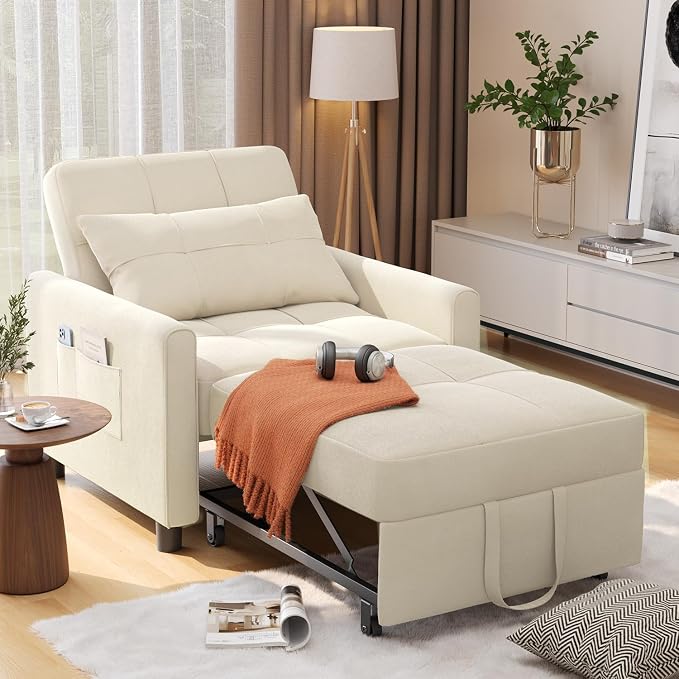 Aiho 3-in-1 Convertible Sleeper Sofa Bed - Image 8