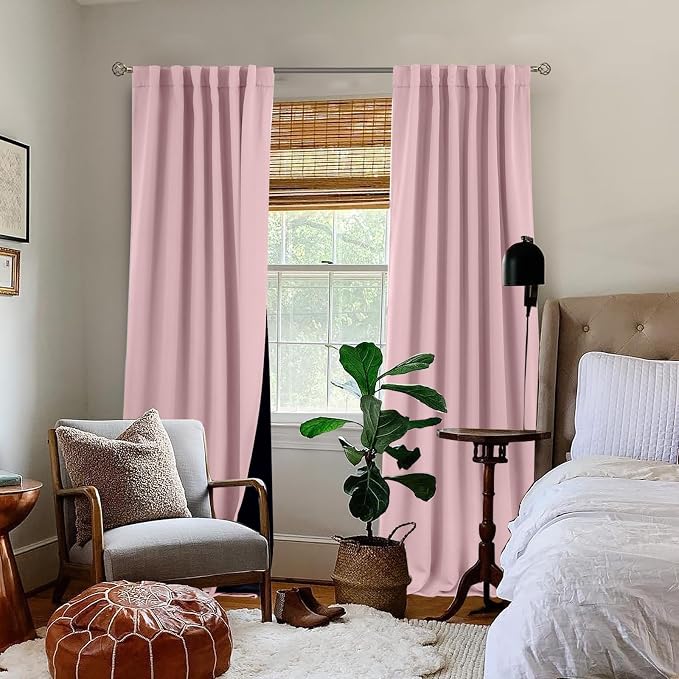 BGment Pink Full Blackout Curtains - Image 9