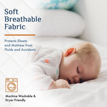 Washable Incontinence Bed Pads 36x37 (2 Pack) – Soft, Absorbent & Waterproof Mattress Protector with Tuck-in Sides – Reusable Twin Pads for Kids, Adults, Seniors & Hospital Beds