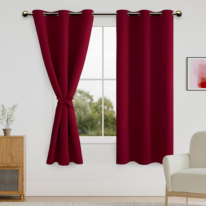 DWCN Blackout Curtains with Tiebacks by DWCN