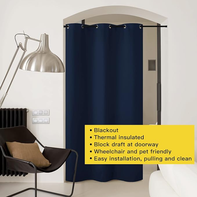 NICETOWN Sliding Door Curtains 96 inch Length, Single Curtain Panel, Insulating - Image 8