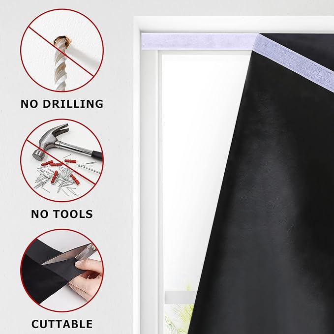 LazBlinds 100% Blackout Roller Shades, Cream | No tools No Drill Cordless Blinds - Image 3