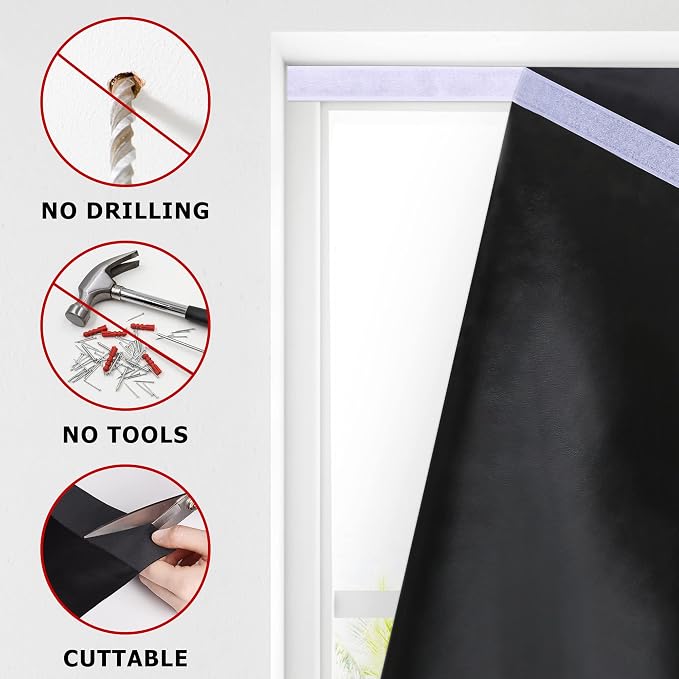 LazBlinds 100% Blackout Roller Shades, Taupe | No tools No Drill Cordless Blinds - Image 3
