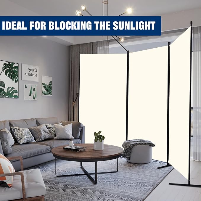 Room Divider 3 Panel-102''Wide, 6FT Room Dividers and Folding Privacy Screen | - Image 7