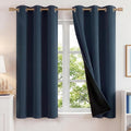 NICETOWN 100% Blackout Navy Blue Curtains by NICETOWN
