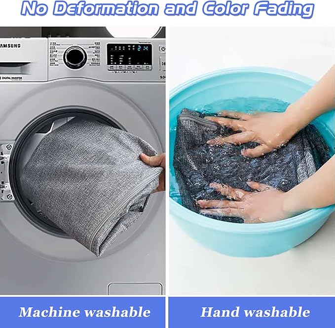 105L Extra Large Storage Bags, Comforter Blanket Storage Bags Grey 2Pack | - Image 5