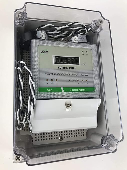 DAE P103-400-S KIT, UL Listed, CTEP kWh Smart Submeter 1P3W(2 hot Wire 1 Neutral), 400A, 120/240V, 2 CTs (Inner Dia. 1.38")