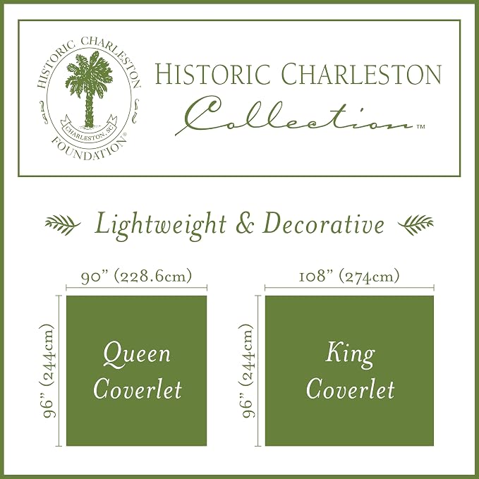 Charleston Estate Modern Farmhouse Floral Matelasse Coverlet - Image 2