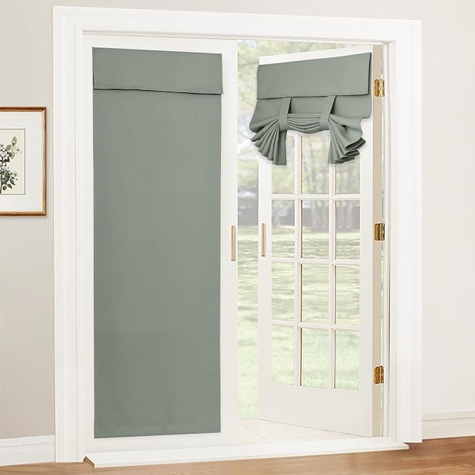 RYB HOME Blackout Door Curtain for Patio Front Tricia French Door Window | by RYBHOME