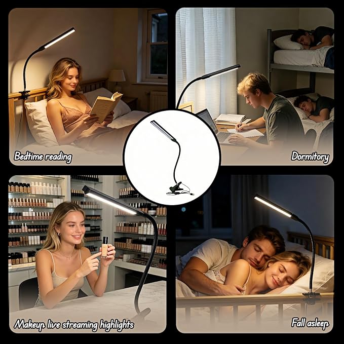 BUBBLE-FLY LED Clip on Reading Light, USB Desk Lamp - Image 8