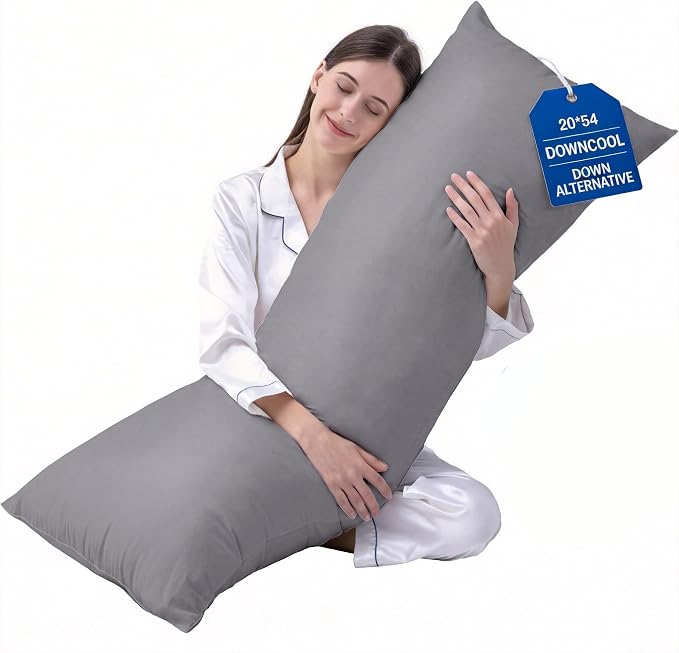 DOWNCOOL Large Body Pillow Insert- Breathable Full Body Pillow by DOWNCOOL