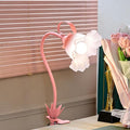 Flower Clip On Desk Lamp for Home and Dorm by CybaaLuxzus
