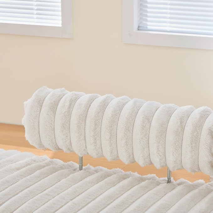 KEIKI 49.6" Upholstered Sofa End of Bed Bench Ottoman Footrest, Mini Loveseat - Image 9