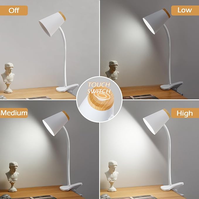 EJIAXIN Clip on Desk Lamp for Home Office - Image 2