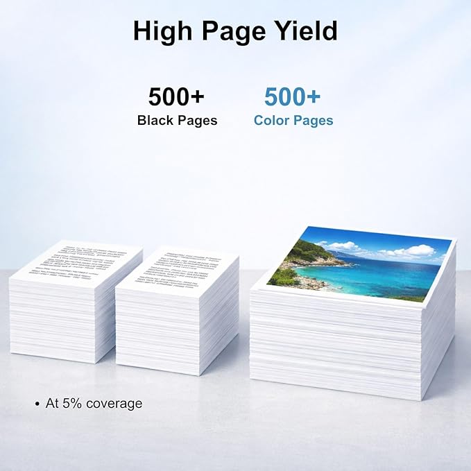 VLOVEINK LC501XL Ink Cartridges Compatible with Brother LC501 LC501XL Ink Cartridges use with Work Smart MFC-J1260DW, MFC-J1360DW and MFC-J1410DW Printer (4 Pack, Black, Cyan, Magenta, Yellow)