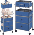 FoldTier 3In1 Baby Diaper Caddy Organizer Cart 4 Tier Large Capacity Metal by FoldTier