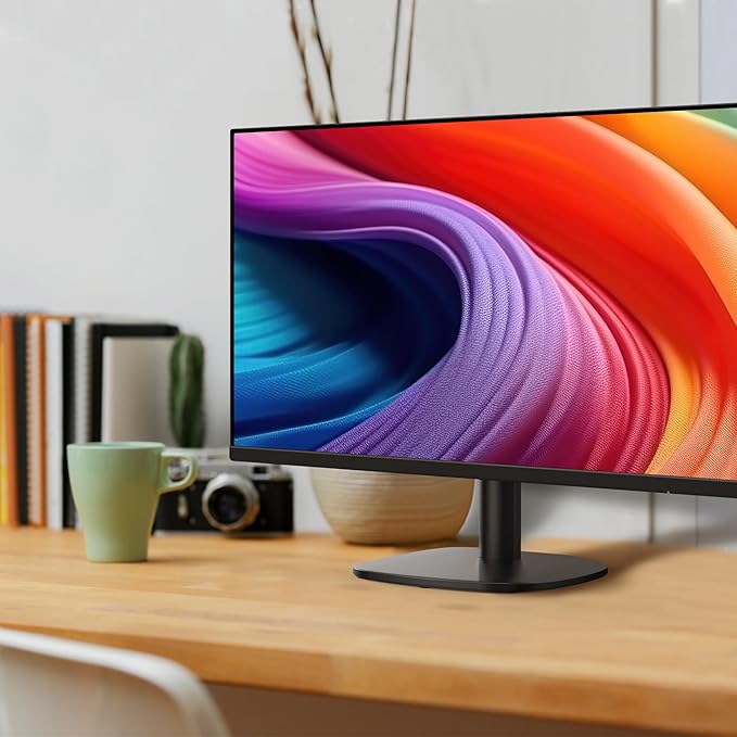 Amazon Basics 24 Inch (23.8 inch viewable) Monitor, FHD 1080P, Max 100Hz, VESA Compatible, Built-in Speakers, Black