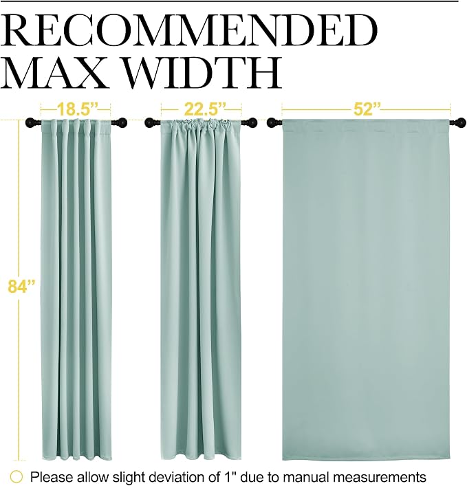 NICETOWN Bedroom Curtains Blackout Curtain Panels - Image 7