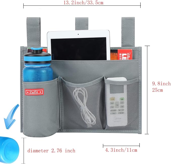 Zafit Hanging Bedside Caddy, Bedside Storage Organizer - Image 3