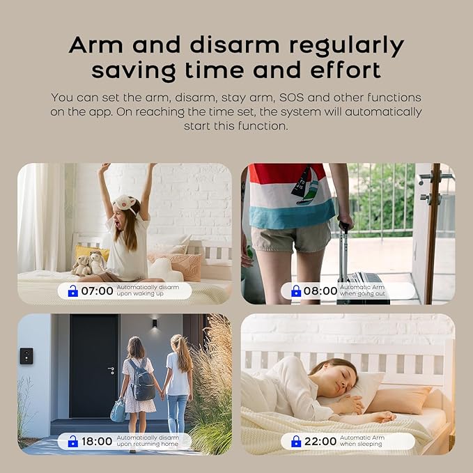 PGST WiFi Home Alarm System with T53W 5MP HD Security Camera,Wireless Home Security Systems with Door and Window Sensors,Remote,APP Instant Alerts for Villa,Apartment,Pets,Kids Safety,No Monthly Fee
