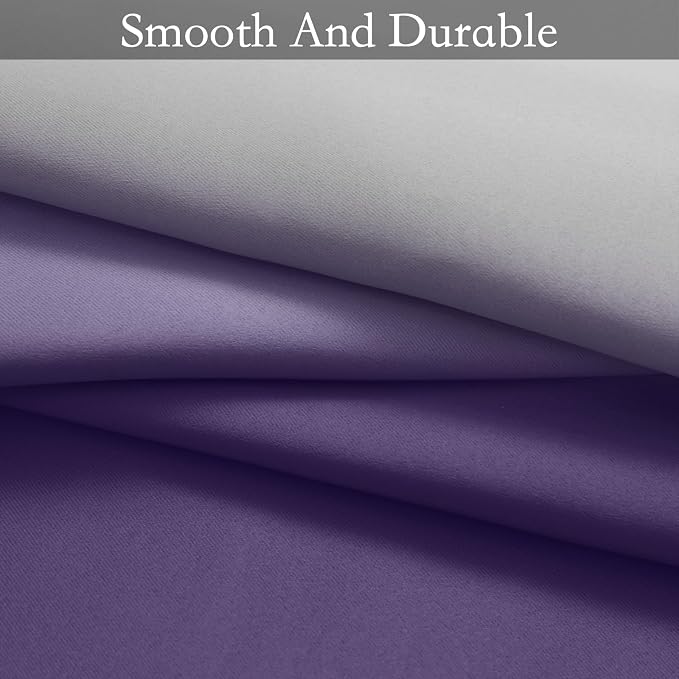 SimpleHome Ombre Gradient Purple White to Gray Curtains - Image 6