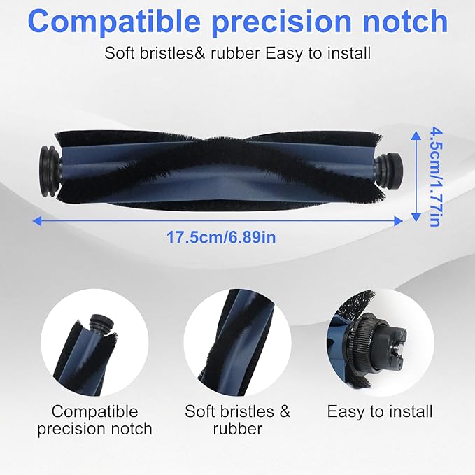 Ancolin 26 Pack Replacement Parts Kit for Eufy X10 Pro Omni Robot Vacuum Accessories, 2 Main Roller Brush 4 Filters 6 Dust Bags 6 Side Brushes 6 Mop Pads 1 Screwdriver 1 Clean Tool
