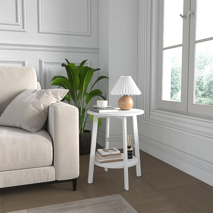 sthmec Side Table, Small Round End Table - Image 4