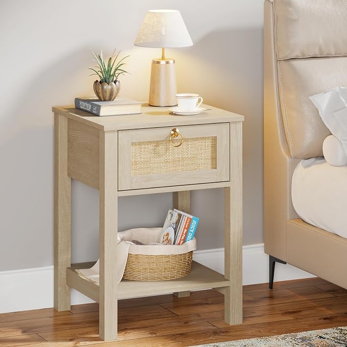 Eclatara Rattan Nightstand: Sturdy Night Stand by Eclatara