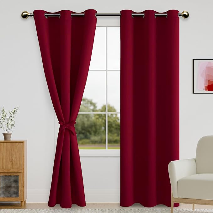 DWCN Blackout Curtains with Tiebacks by DWCN