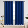 COSVIYA Grommet Blackout Room Darkening Royal Blue Curtains 72 inch Length | by COSVIYA