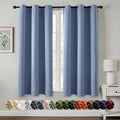 MIULEE Blackout Curtains for Bedroom 2 Panels 40 x 45 Inch Long Denim Blue | by MIULEE