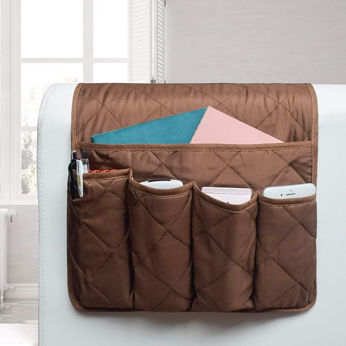 5 Pockets Remote Control Holder, Magazine Rack, Space Saver Organizer, Draped - Image 6