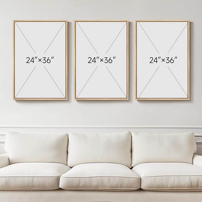 Large Framed Neutral Abstract Wall Art - Image 3