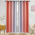 COSVIYA Curtains & Drapes Grommet Ombre Coral Curtains W52 x L84 Inch | by COSVIYA