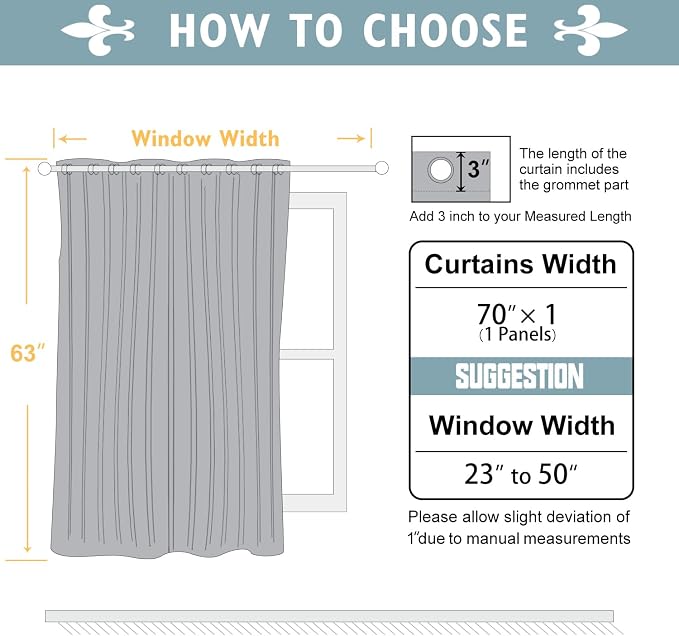ChrisDowa Blackout Curtain 70 Inch Wide - Image 5